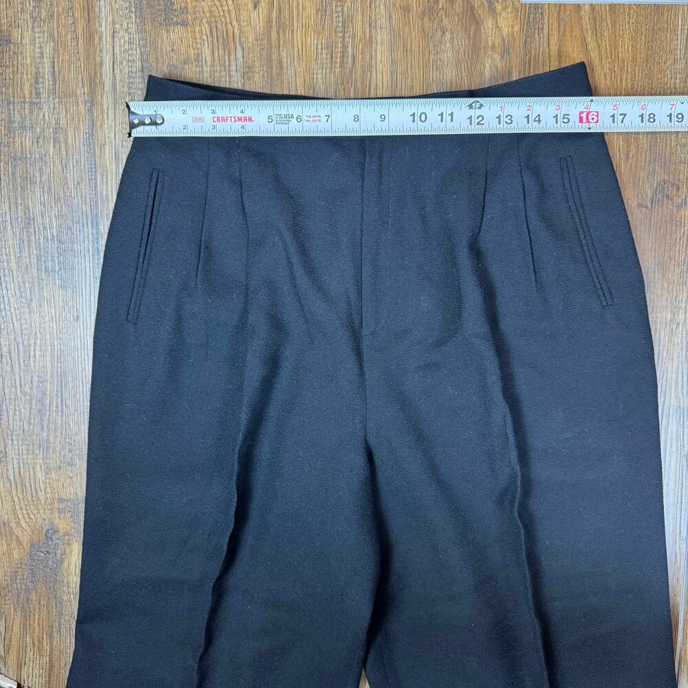 Kasper and Company A.S.L. 100% WOOL black dress pants size 14 wide leg pleats - Picture 10 of 10
